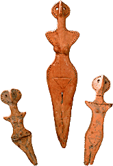 18. Figurine feminine, perioada târzie a culturii Cucuteni-Tripolie - Epoca eneoliticului
