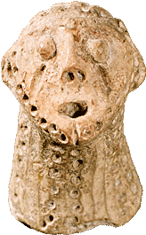 6.Anthropomorphic top of lid representing male deity, the Early or the Middle Cucuteni-Tripolye culture  - Aeneolithic Age